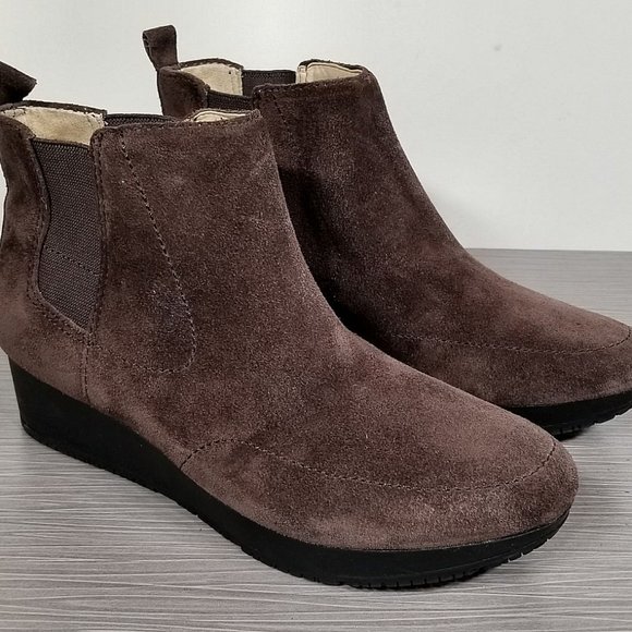 Dr. Scholl's Scarlet Wedge Chelsea Bootie, Brown Suede, Womens Size 6.5 - Picture 3 of 10